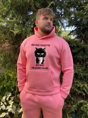 Чоловіче худі на флісі з принтом