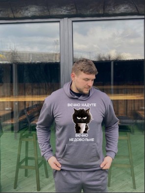 Чоловіче худі без флісу з принтом