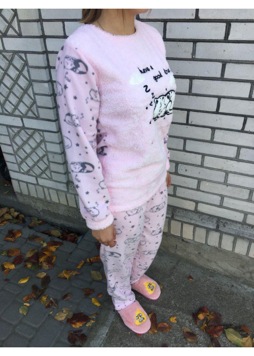 Жіноча піжама - Рожева з котом