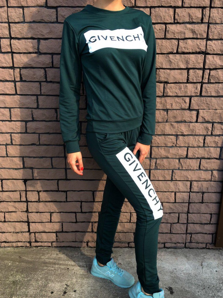 Жіночий спортивний костюм - В стилі Givenchy (Зелений)