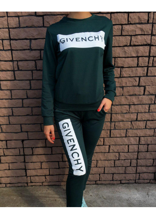 Жіночий спортивний костюм - В стилі Givenchy (Зелений)