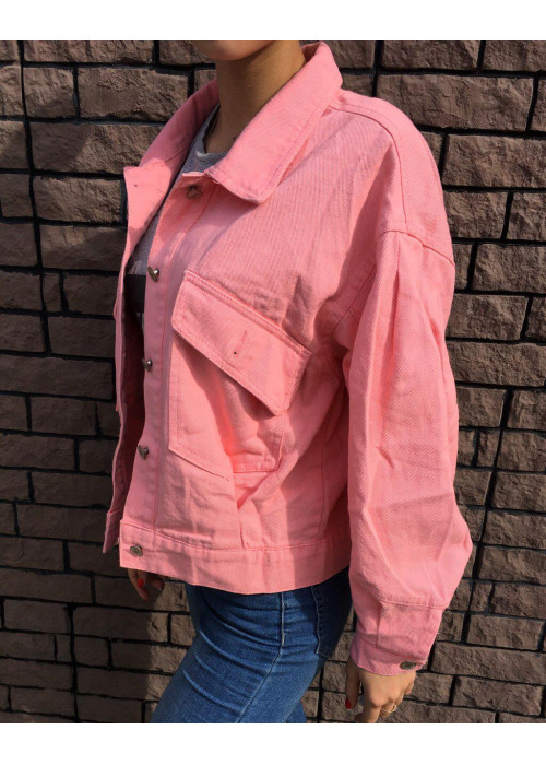 Джинсова куртка - Жіноча (Рожева)