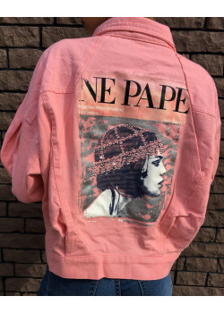 Джинсовая куртка - Женская (Розовая)