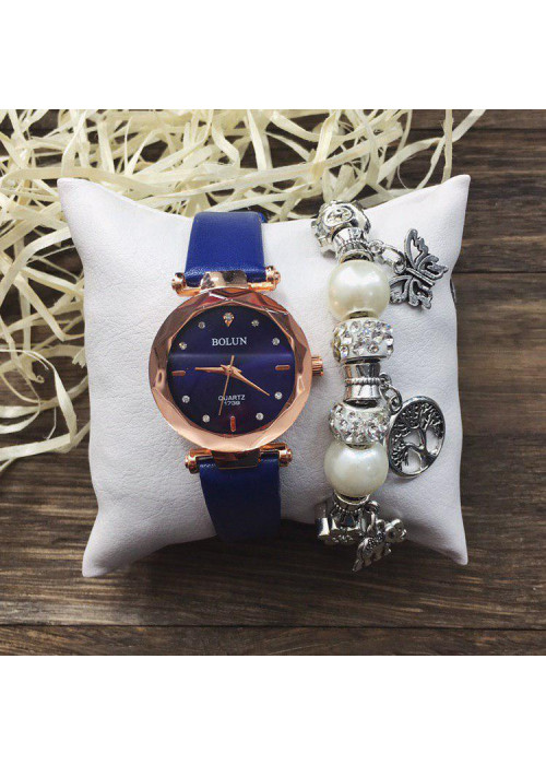 Наручний годинник - в стилі Bolun (Синій)