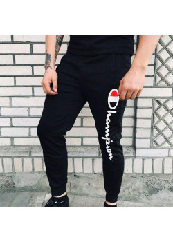 Мужские спортивные штаны - В стиле Champion (Чёрные)
