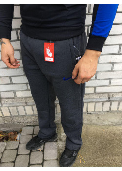 Мужские спортивные штаны - В стиле Nike (Серые,Теплые)