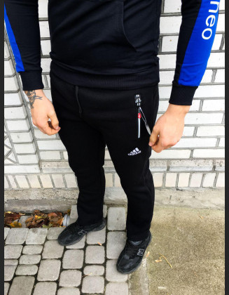 Чоловічі спортивні штани - В стилі Adidas (Чорні, Теплі)