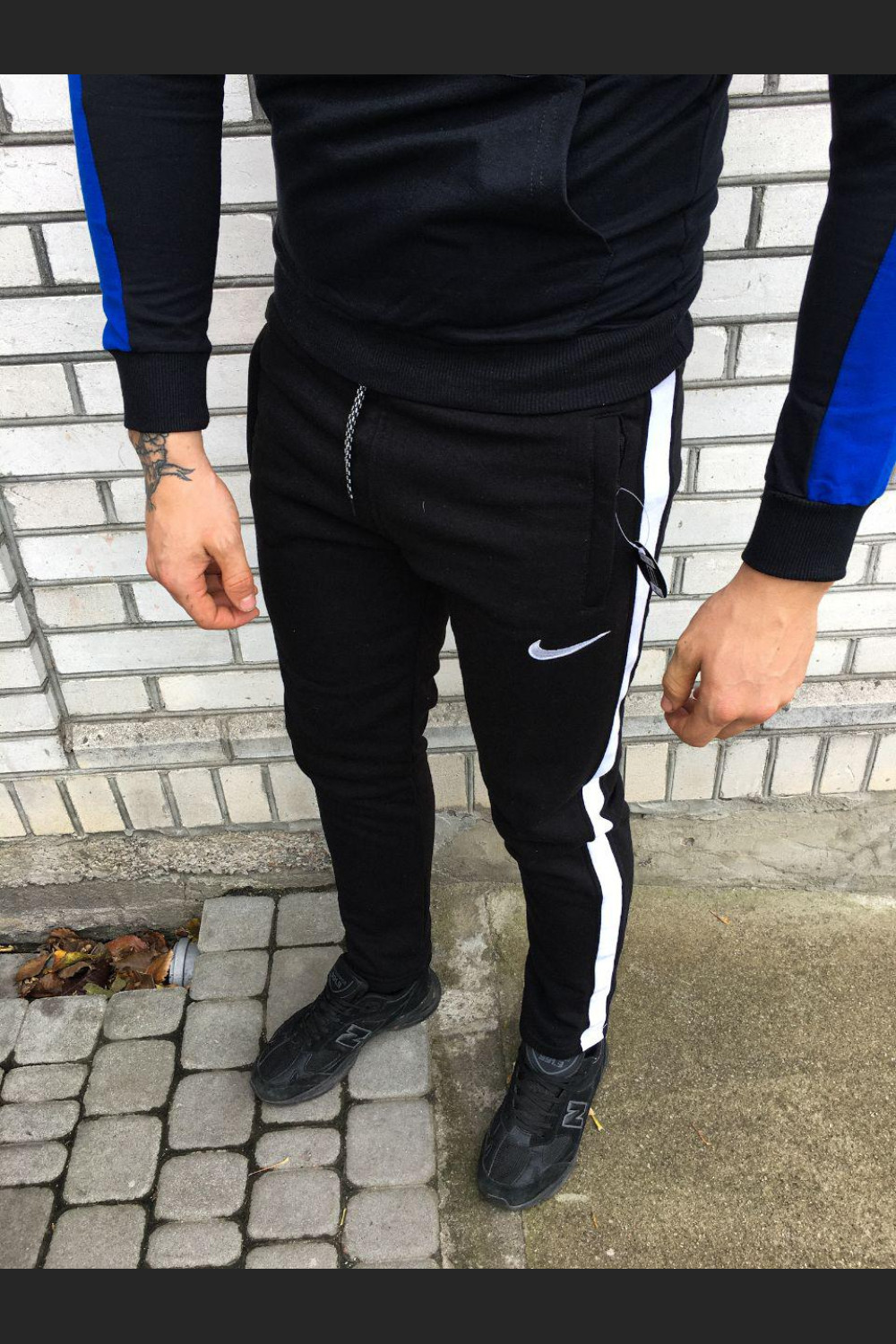 Чоловічі спортивні штани - В стилі Nike (Чорні, Теплі)