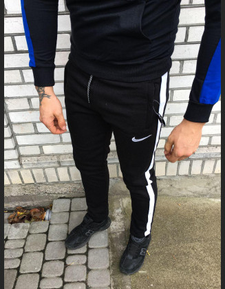 Чоловічі спортивні штани - В стилі Nike (Чорні, Теплі)
