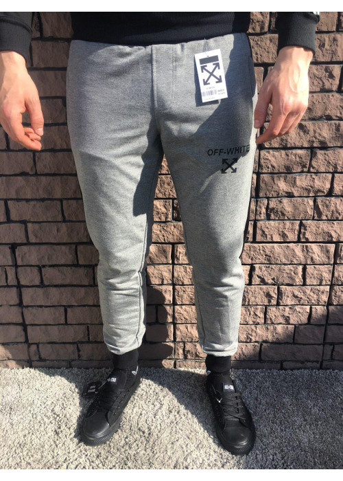 Мужские спортивные штаны - В стиле Off-White (Серые)