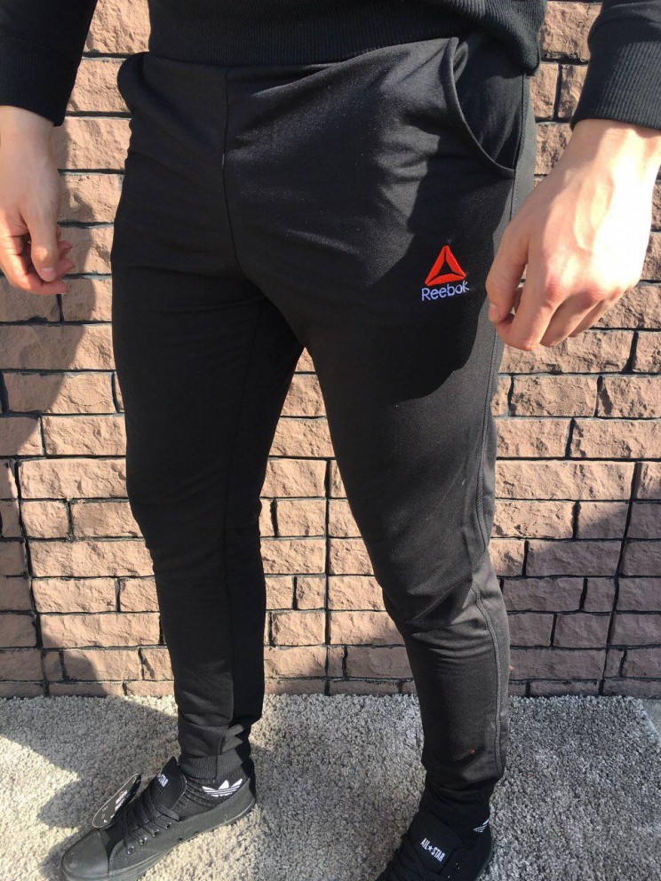 Чоловічі спортивні штани - В стилі Reebok (Чорні)