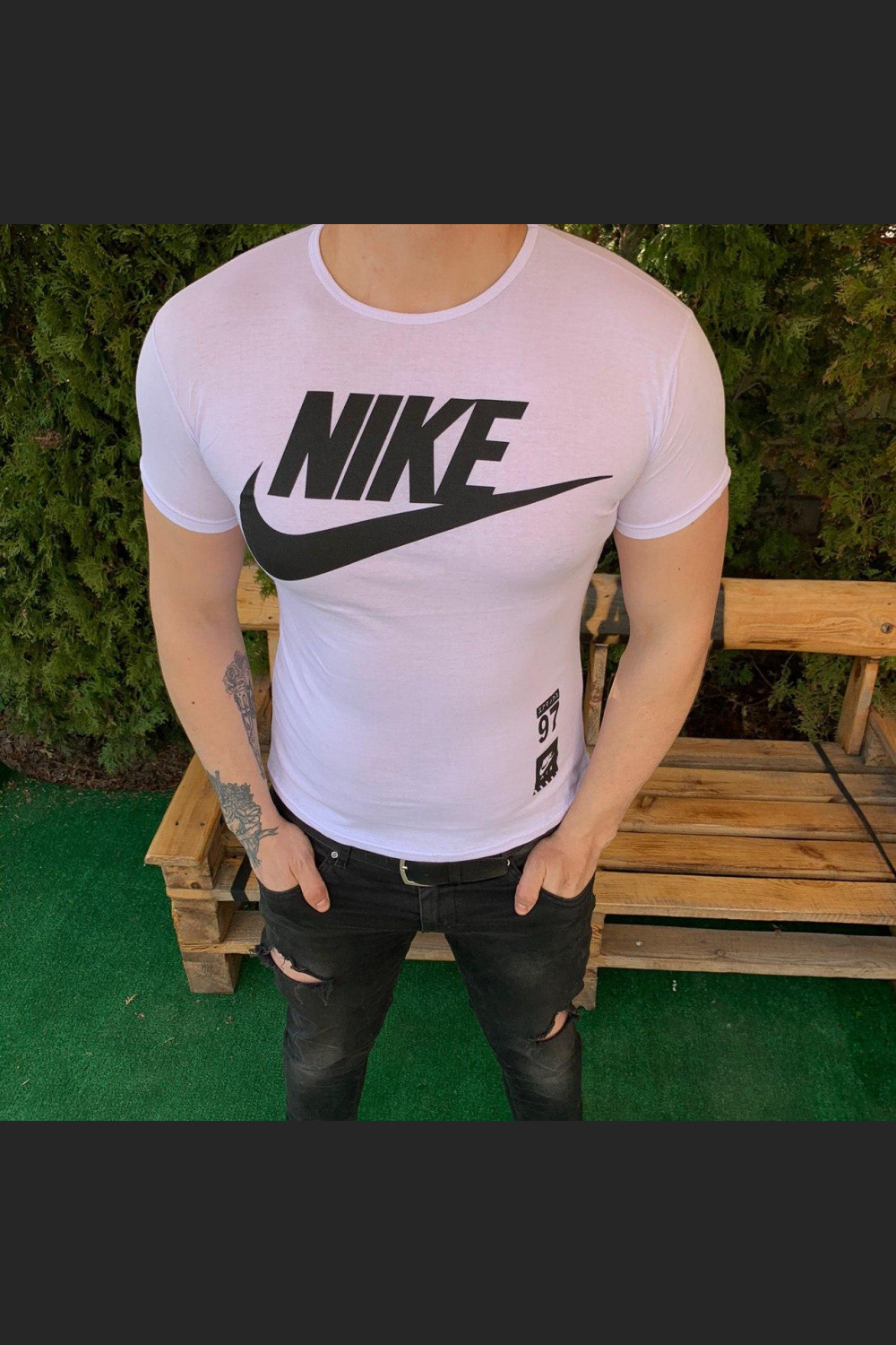 Чоловіча футболка - В стилі Nike (Біла)