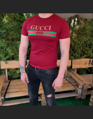Чоловіча футболка - В стилі Gucci (Червона)