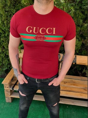 Чоловіча футболка - В стилі Gucci (Червона)