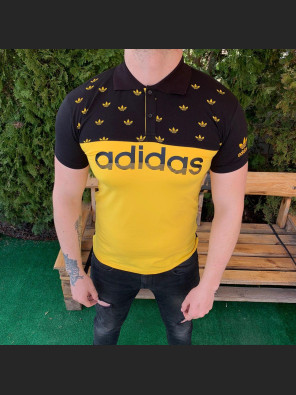 Чоловіча футболка - В стилі Adidas (Жовто-чорна)