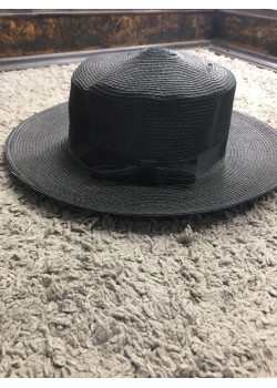 Женская шляпа - Чёрная с бантом