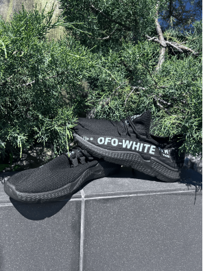 Чоловічі кросівки OFF-WHITE чорні | Легкі текстильні кросівки