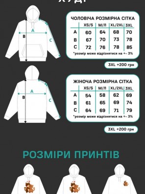 Худі преміум фліс чоловіче чорне з принтом 