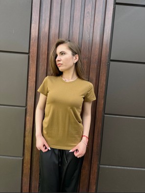 Жіноча преміум футболка кольору койот Жіноча преміум футболка кольору койот