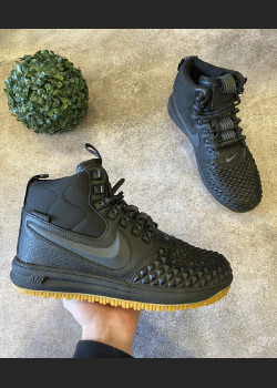 Кроссовки - Чёрные в стиле Nike - Air Force Кожа 