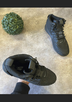 Кроссовки - Чёрные в стиле Nike - Air Force Кожа 