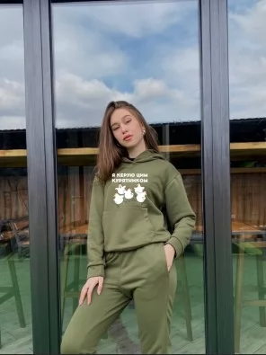 Жіноче худі без фліса  принтом