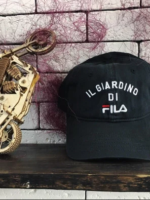 Бейсболка - в стилі Fila IL GIARDINO  (Чорна) 