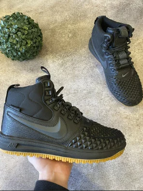 Кросівки - Чорні в стилі Nike - Air Force Шкіра